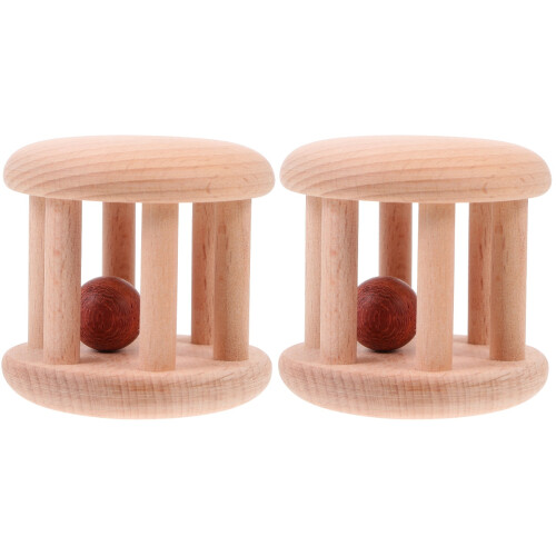 2Pièces Jouet Hochet Bois Bébé Et Éducatif As Shown 1