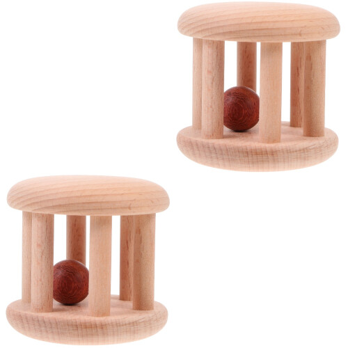 2Pièces Jouet Hochet Bois Bébé Et Éducatif As Shown 2