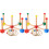 2Ensembles Jeu Lancer Anneaux Bois Durable Couleurs Enfants 2