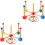 2Ensembles Jeu Lancer Anneaux Bois Durable Couleurs Enfants 3