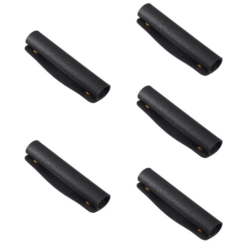 5Stk Haltbare Schwarze PU Leder Griffschutz Zubehör 1