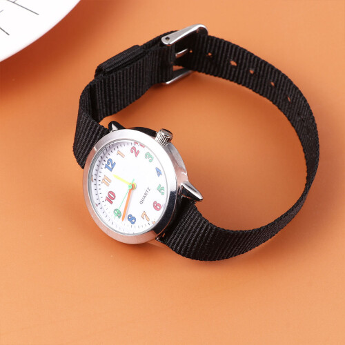 2Pièces Poignet Quartz Carte Bande Nylon Ajustable 1
