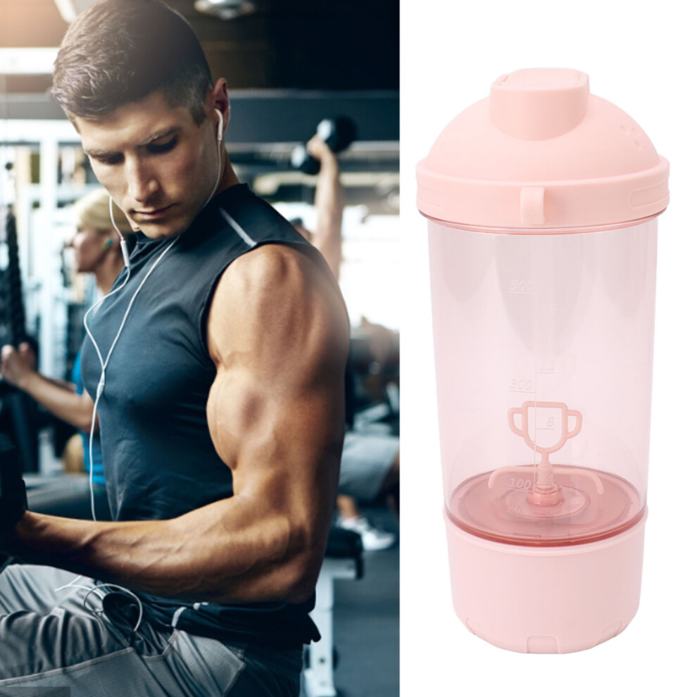 Pink 600Ml Rechargeable Electric Protein Shaker Bottle, Usb