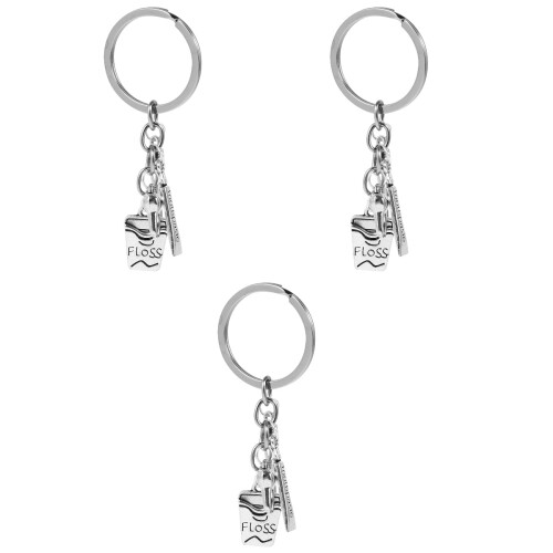 3Pièces Porte- Forme Dent Argenté Cadeau Élégant 2