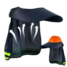 Sun Protection for Safety Helmet Mesh Sun Visor Reflective Strip Helmet Accessory for Warehouse Gardening Men Women Outdoor Purple Blue
