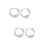 4Pièces Clips D'oreilles Stylés Argent Accessoires 7