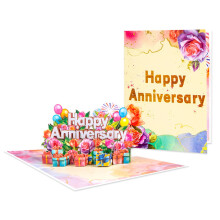 Anniversary Popup Card Romantic 3D Design for Couple Husband Wife Handmade Greeting Card