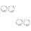 4Pièces Clips D'oreilles Stylés Argent Accessoires 6