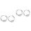 4Pièces Clips D'oreilles Stylés Argent Accessoires 4