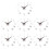 7Pcs Silver Acrylic DIY Hanging Wall Clock Modern Decorative Sticker 9