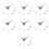 7Pcs Silver Acrylic DIY Hanging Wall Clock Modern Decorative Sticker 8