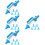 4Sets Blue Pastry Piping Supply Cake Decorating Tool Kitchen Accessory 7
