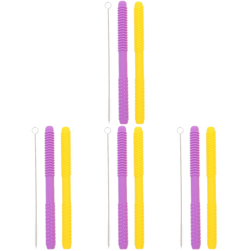 4Ensembles Bâtons De Dentition Bébé Flexibles Sécurisés Violet 1