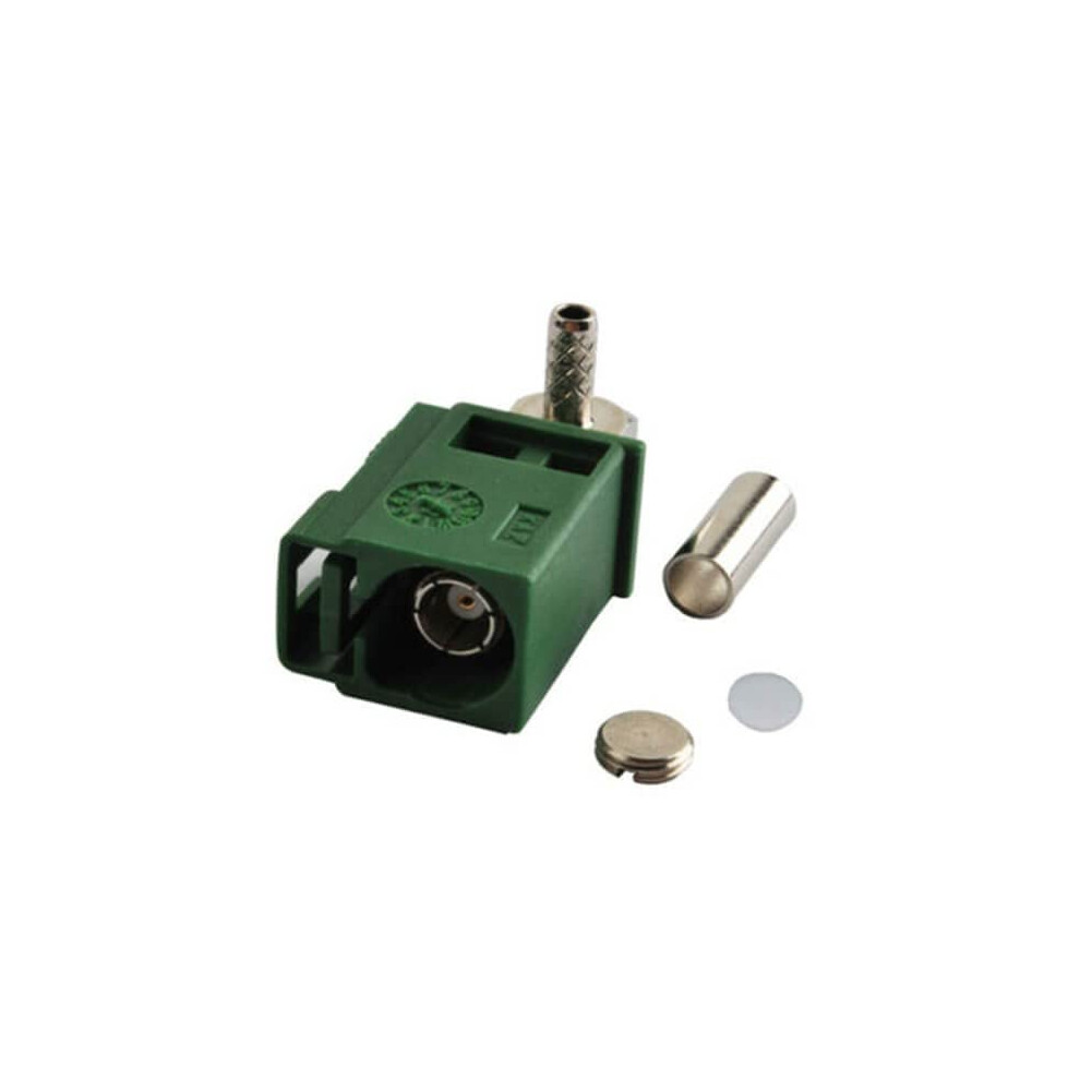 Fakra E Right Angle Female Connector For Rg316 Rg174 Car Gps And Tv Antenna Kit Green 9426802625189
