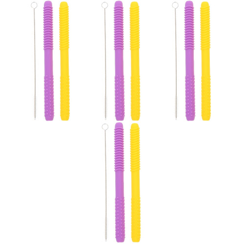 4Ensembles Bâtons De Dentition Bébé Flexibles Sécurisés Violet 2