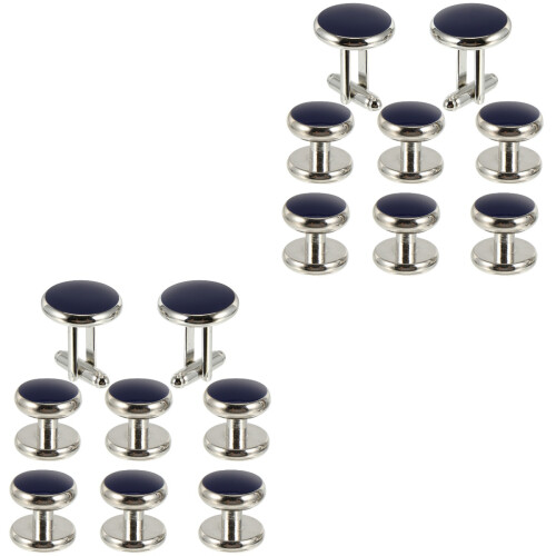 2Ensembles Boutons De Manchette Ronds Design Unique Et Résistant 2