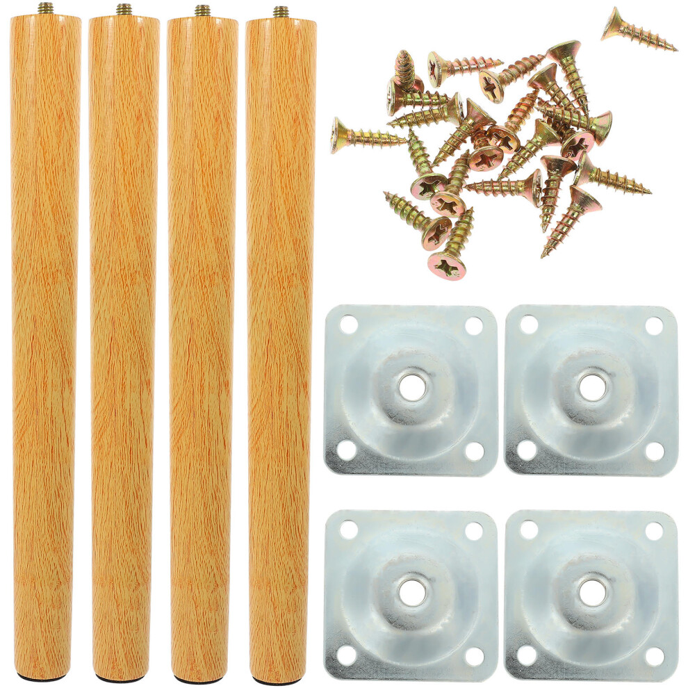 2Sets Premium Wood Furniture Legs Replacement Set For Tables Cabinets 3611845405171