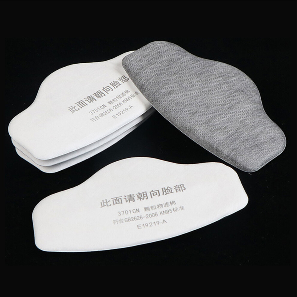 Reusable Rubber Dust Mask Half Face Respirator 60Pcs Filter Cotton 5051381906929