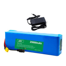 Electric Bicycle Battery 48V 25mAh Lithium 18650 Pack 13S3P Battery Pack With XT60 Charging