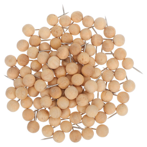 300Pcs Beige Push Thumbtacks for Drywall Cork Board Paper Fixing