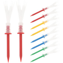 32Pcs Assorted Plastic Tees for Golfers with Consistent Swing Depth