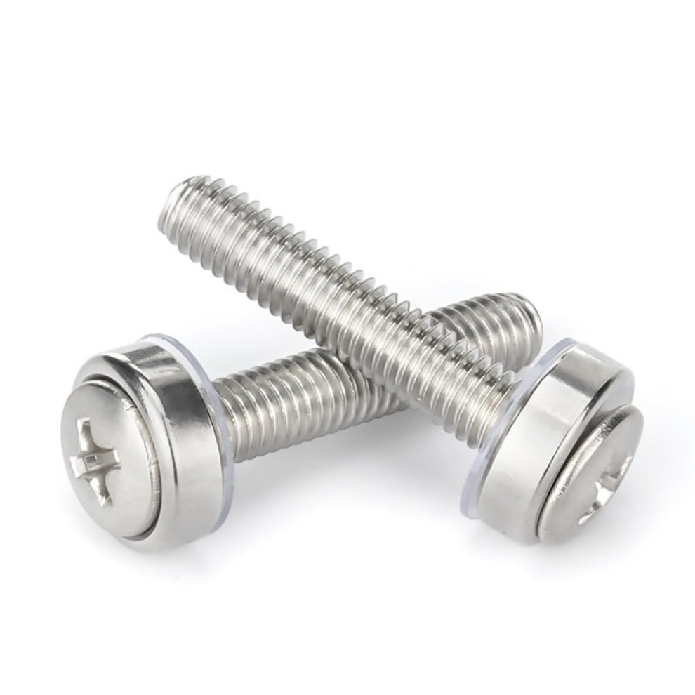 10Pcs M6x20 304 Stainless Steel Rack Mount Cage Nuts Screws Washers 9347817034646