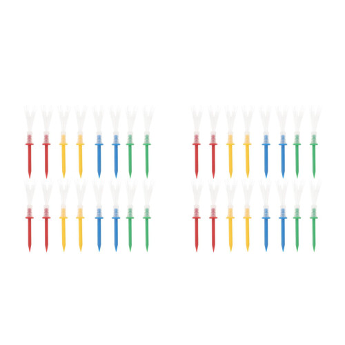 32Pcs Assorted Plastic Tees for Golfers with Consistent Swing Depth 2