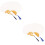 4Pièces Éventails À Main DIY Papier Double-Face Bambou Colorés 5