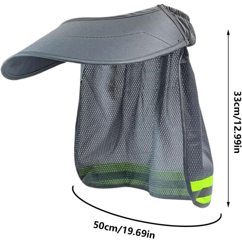Mesh Neck Sun Shield with Reflective Strip for Safety Helmet 2