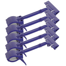 20Pcs Blue Plastic Sign Holders Double Clip Shelf and Paper Display
