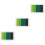 3Pcs Gradient Color Ink Pad Water-Based Green for Use 5