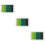 3Pcs Gradient Color Ink Pad Water-Based Green for Use 8
