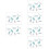 6Pcs Multi Color Cat Shape Stickers Rainbow Prisma PVC Window Decals 3