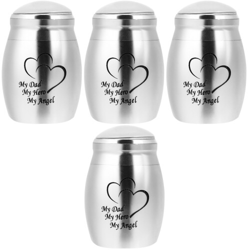 4Pcs Stainless Steel Urn Ash Casket Cremation Container 1