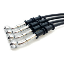 28 degre Black 400 To 2200mm Hydraulic Brake Hose DOT oil Pipe Line Braided Cable 10mm Ban Fit For K YA Hon ATV(2000mm) Ref: 1263