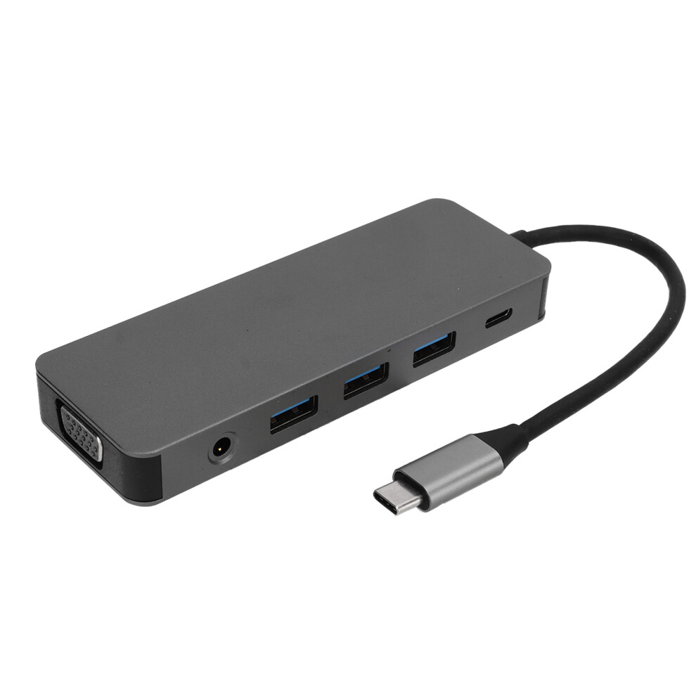 Fast Data Transfer Docking Station With Triple Display 4K Resolution Multiport Hub Usb C Passthrough Ethernet Sd Tf Card Reader Audio Output Portable 9138057645019