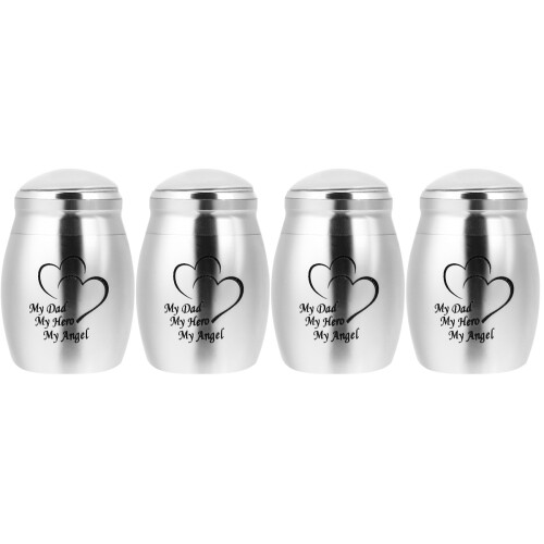 4Pcs Stainless Steel Urn Ash Casket Cremation Container 2