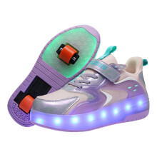 Led LightUp Roller Skate Shoes With Retractable Wheels Unisex Skating Shoes Soft SkinFriendly Neighborhood Play