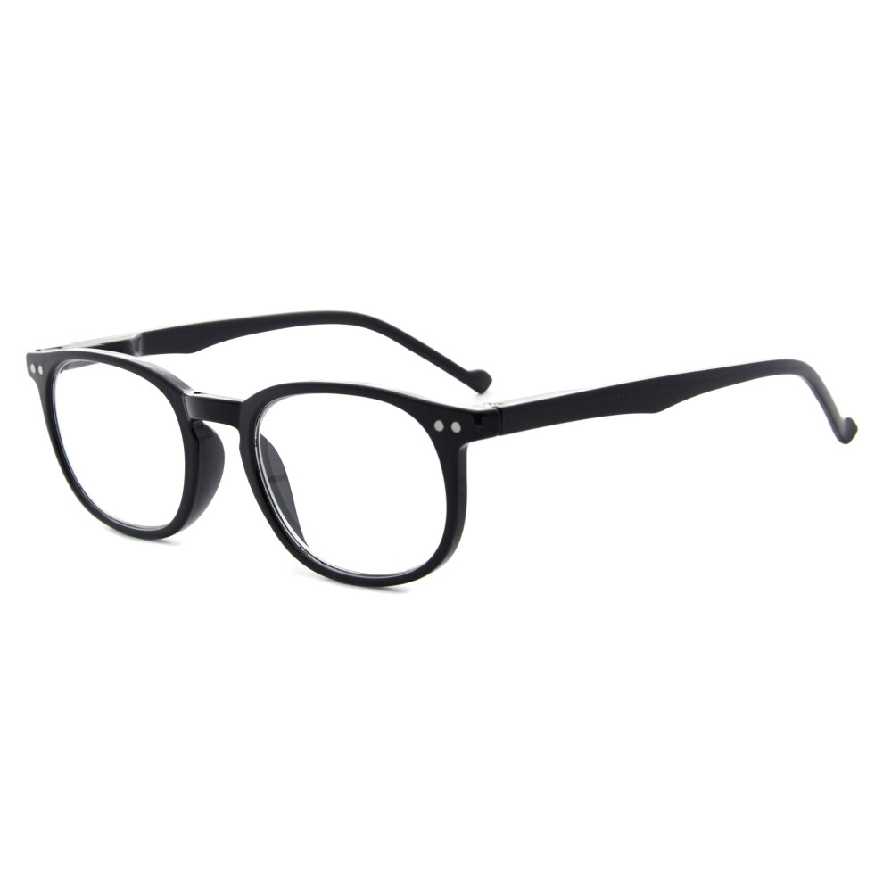 Black Retro Reading Glasses For Women And Men +0.50 Magnification Frame Readers Eyeglasses