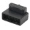 Μαύρος συμβατός προσαρμογέας USB3.0 19Pin σε 20Pin με επίπεδη κορδέλα με ταυτόχρονη 2