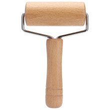 Wooden Pastry Pizza Roller with Ergonomic Handle, Non Stick Rolling Pin for Professional Dough Making, T Shape Design for Uniform Results