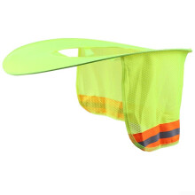 Construction site sun protection hat with reflective cape, UV protection, 35x35cm yellow
