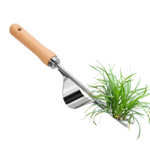 Garden Weeding Tool with Ergonomic Grip, Stainless Steel Long Handle Spade for Lawn Landscaping