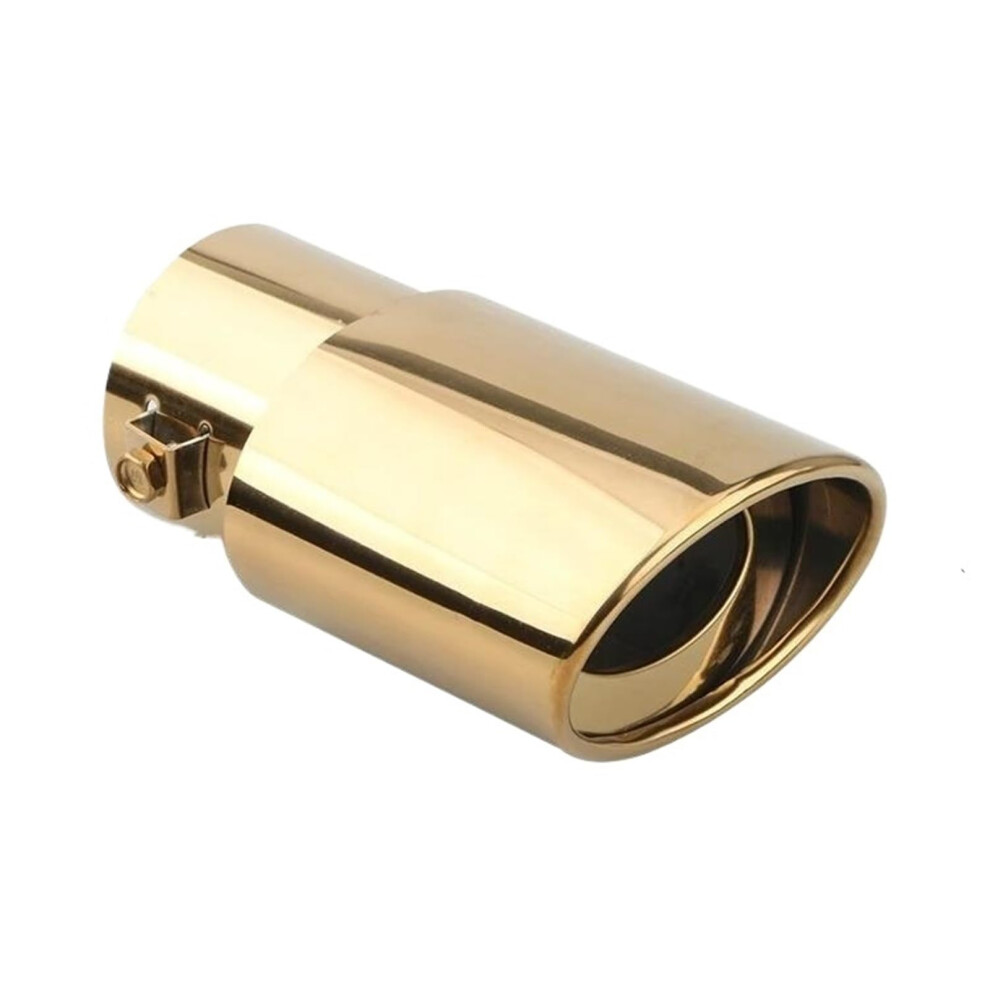 Universal 63Mm Car Exhaust Tip Stainless Steel Muffler Tailpipe Cover Noise Reduction Gold 9382693895387