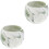 2Pièces Contenant Vert Pot Succulentes Céramique 3
