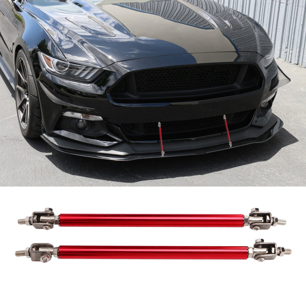 2 Pcs 15Cm Stretchable Stainless Steel Bumper Lip Splitter Support Tie Red 4621373583691