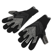 2 Stück Schwarze Latex Fußball-Torwart-Handschuhe Anti-Rutsch Atmungsaktiv Extra Fingerprotektion