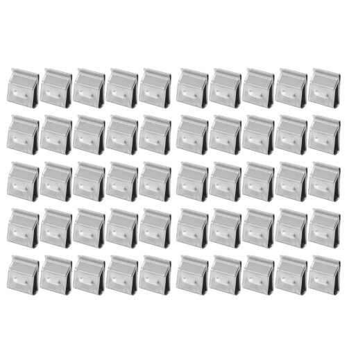 50Pcs Stainless Steel Cable Clips 2 Wire Fixing Clamp Kit for Solar Panel 1