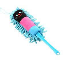Microfiber Duster with Detachable Head, Washable Soft Brush for Kids Pretend Play Household Cleaning Blue