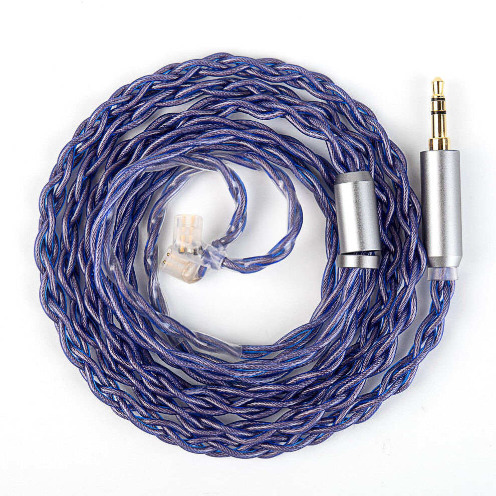 Zs10 Pro In Ear Monitor Cable, Neon 4Strand 5N Ofc, 1.2M Spc Tangle Iem Replacement, 3.5Mm Purple 9347817210750